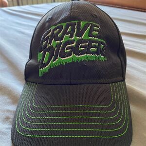 Monster Jam Grave Digger Snapback Cap Black Green Unisex Adjustable Hat